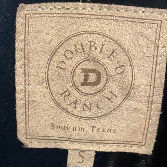 Double D Ranch heavily embellished black velvet duster jacket with red suede - Picture 14 of 14